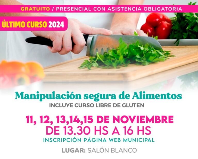 Nuevo curso de manipuladores de alimentos