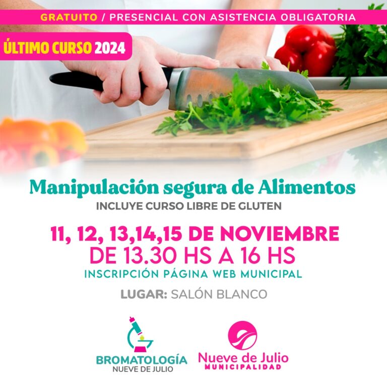 Se abre la inscripción para curso gratuito de Manipulación de Alimentos