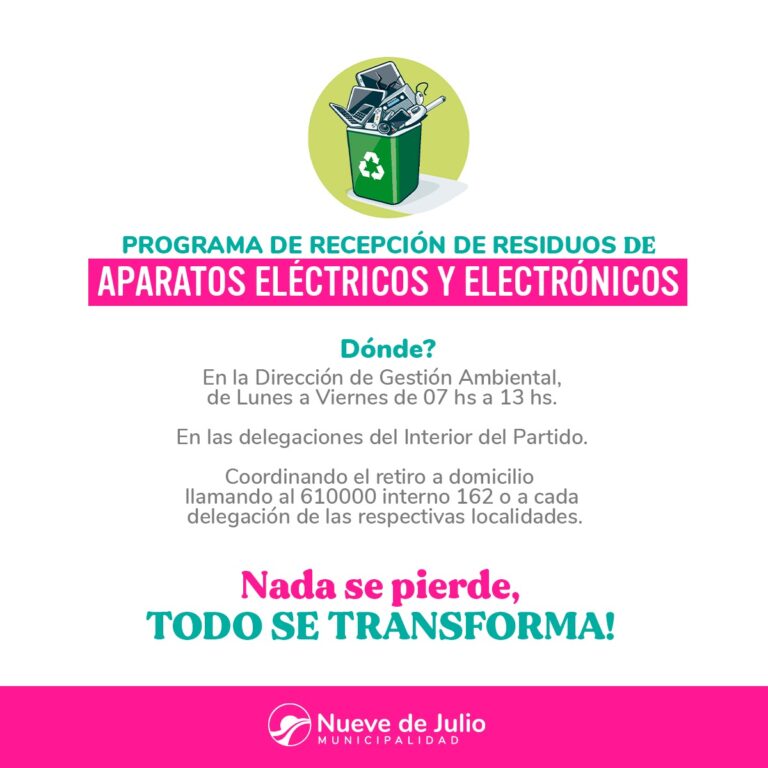 Se reciben aparatos eléctricos y electrónicos en desuso en la Municipalidad