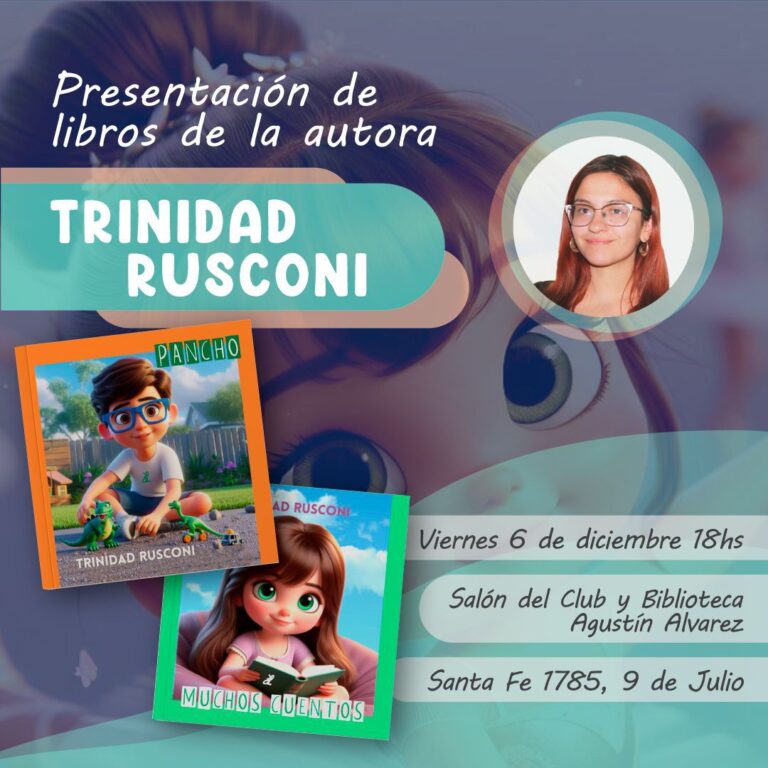 Trinidad Rusconi presenta sus nuevos libros en Nueve de Julio