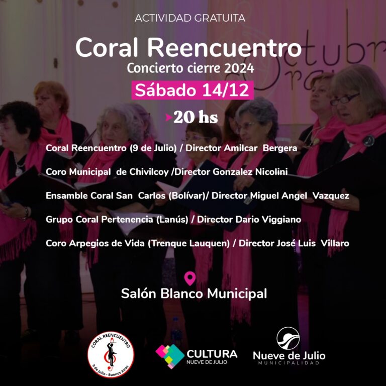 Coral Reencuentro cierra su año con música en el Salón Blanco
