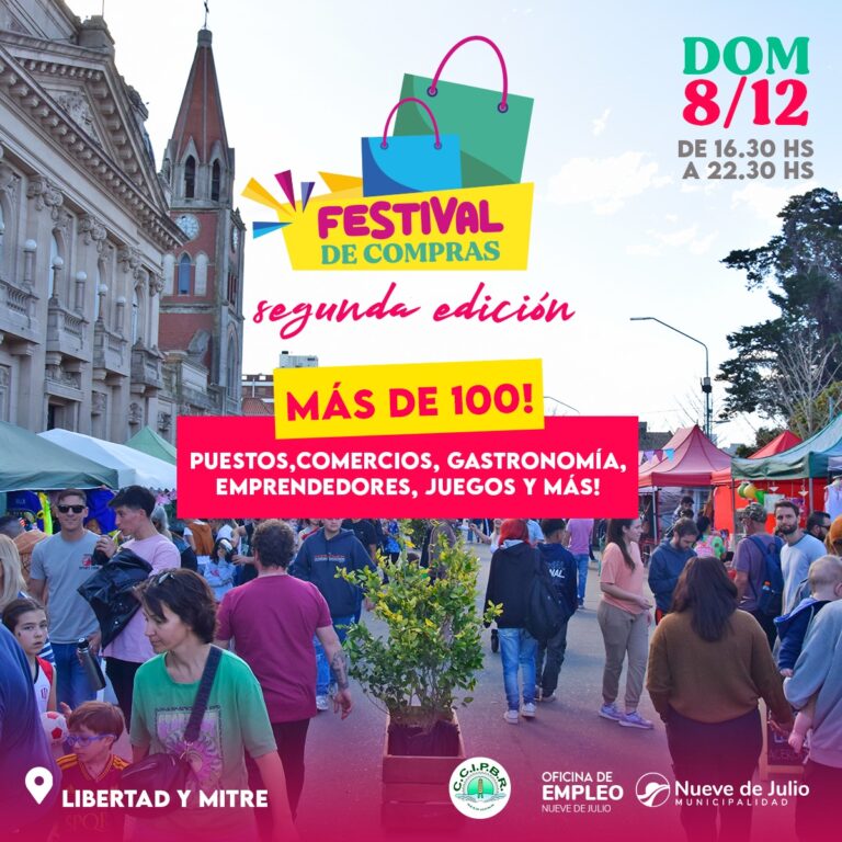 Todo preparado para el 2º Festival de Compras en Nueve de Julio