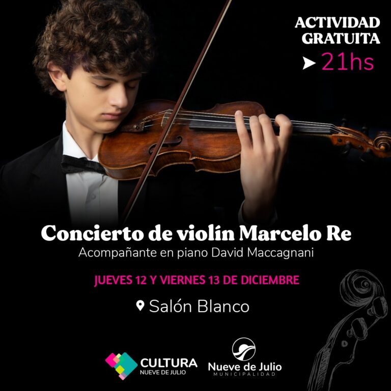 Destacado violinista internacional se presenta en el Salón Blanco Municipal