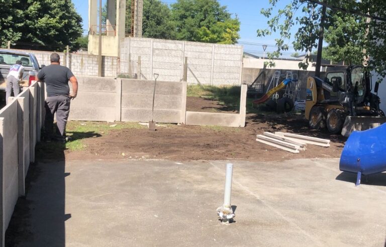 Avance en la construcción del nuevo patio del Centro de Desarrollo Infantil