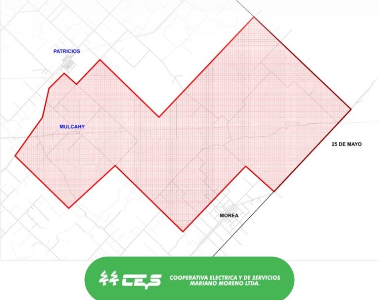 Corte de energía programado en zona rural