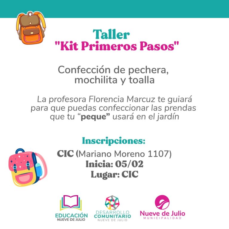 Abren las Inscripciones para el Taller “Kit Primeros Pasos”
