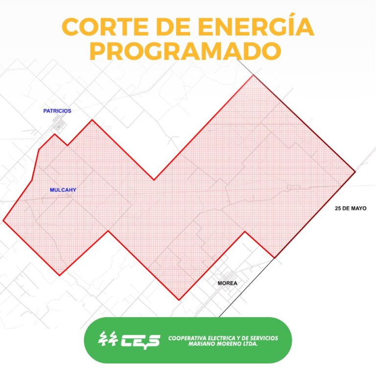 La CEyS programó un corte de luz en cercanías de Mulcahy