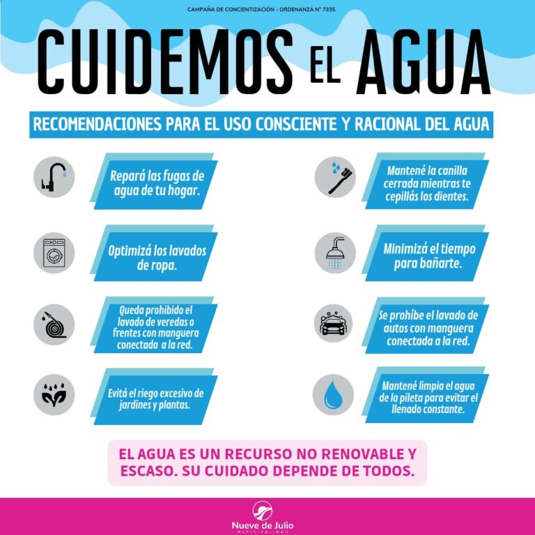 La Municipalidad de Nueve de Julio apela a la solidaridad de los vecinos ante la Emergencia en el Suministro de Agua