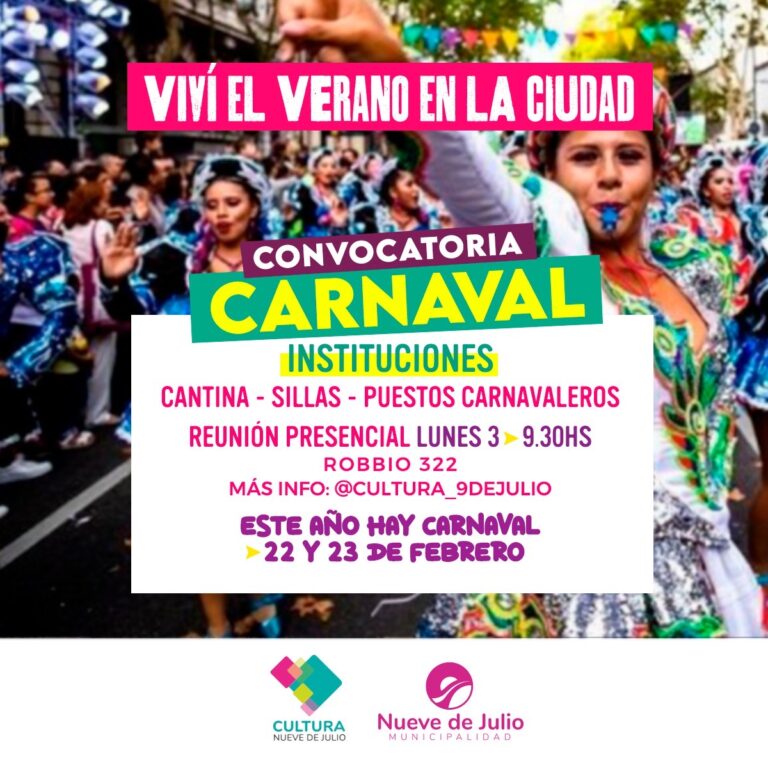 El Carnaval 2025 llega a Nueve de Julio!