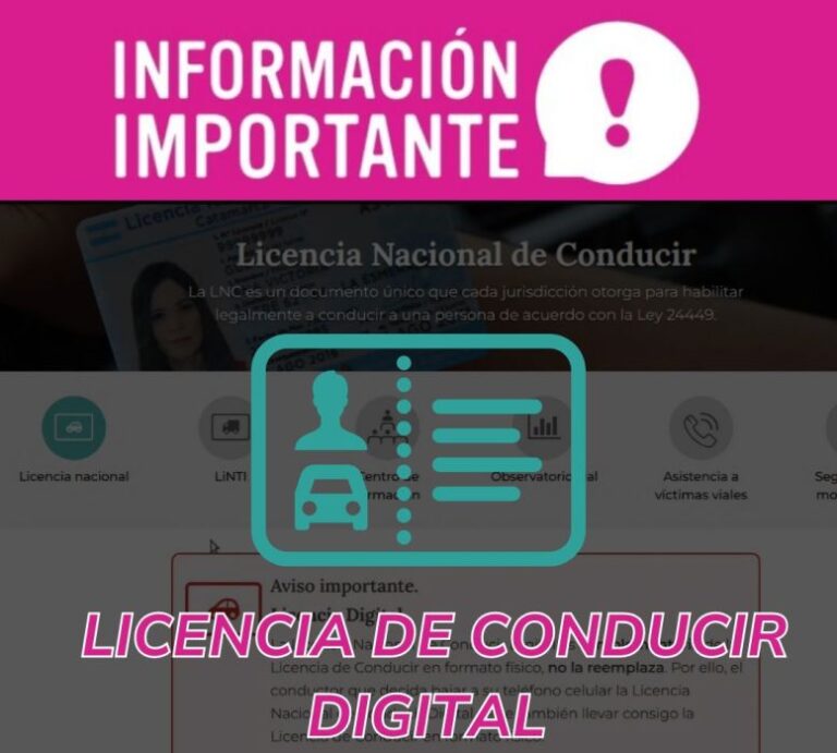 La Licencia de Conducir Digital no reemplaza al registro físico
