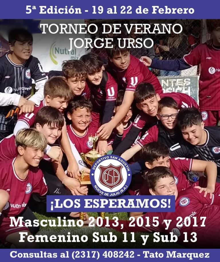 San Agustín se prepara para el Torneo de Verano ‘Jorge Urso’