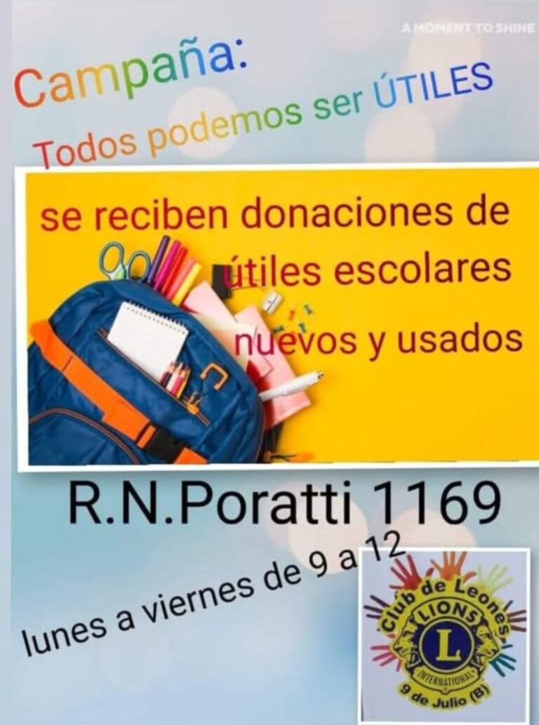 El Club de Leones lanzó la campaña “Todos podemos ser útiles”
