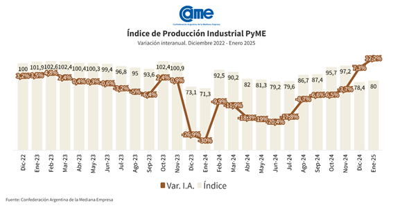 La industria pyme creció un 12,2% interanual en enero, pero aún enfrenta desafíos en su recuperación