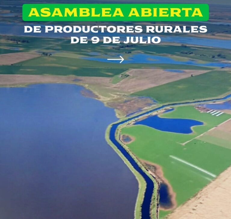 Inundaciones: Asamblea abierta de productores rurales de 9 de Julio