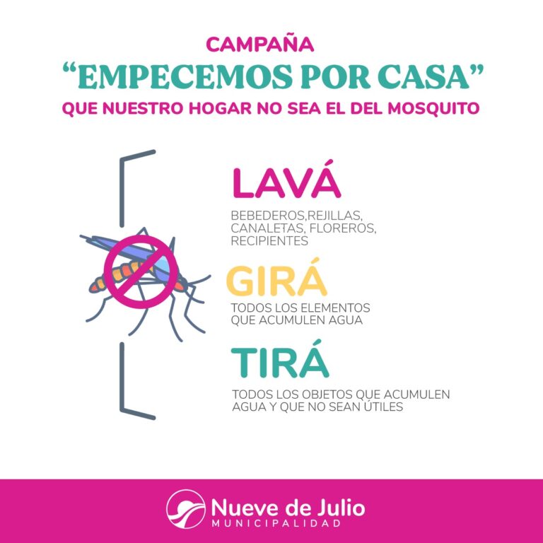 La Secretaría de Salud de Nueve de Julio refuerza las medidas de prevención contra el Dengue