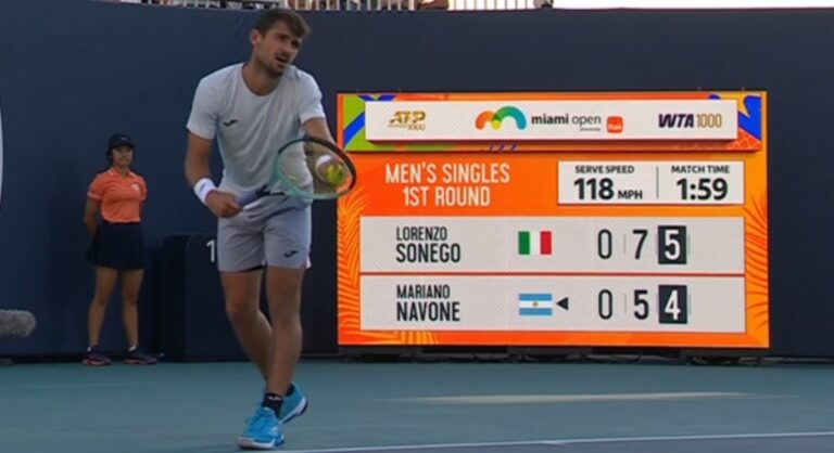 A Mariano Navone no le alcanzó ante el italiano Lorenzo Sonego