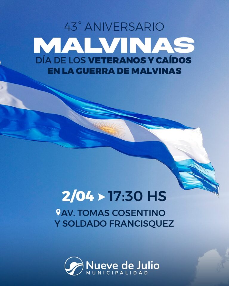 María José Gentile encabezará los actos del 43º aniversario del Día del Veterano y los Caídos en la Guerra de Malvinas