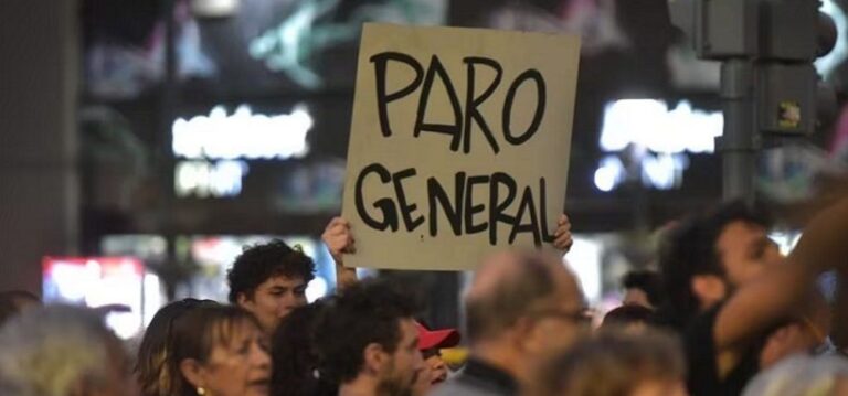 Comenzó la tercera huelga general contra el gobierno de Milei