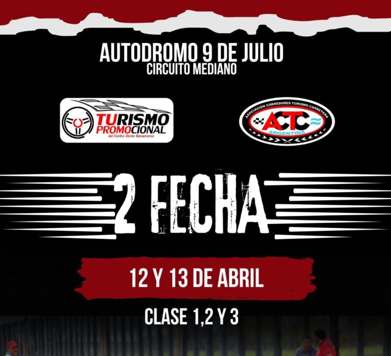El Turismo Promocional ACTC llega al Autódromo de Nueve de Julio