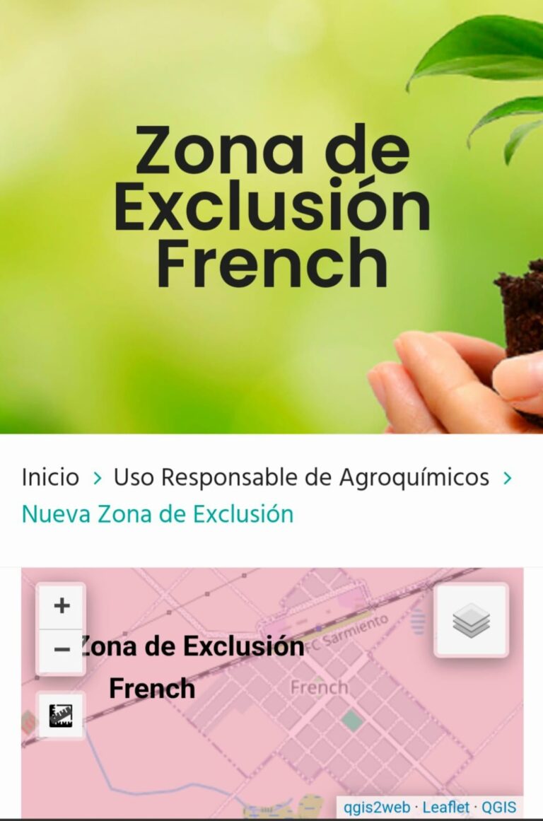 Uso responsable de agroquímicos con un nuevo mapa de exclusión en French