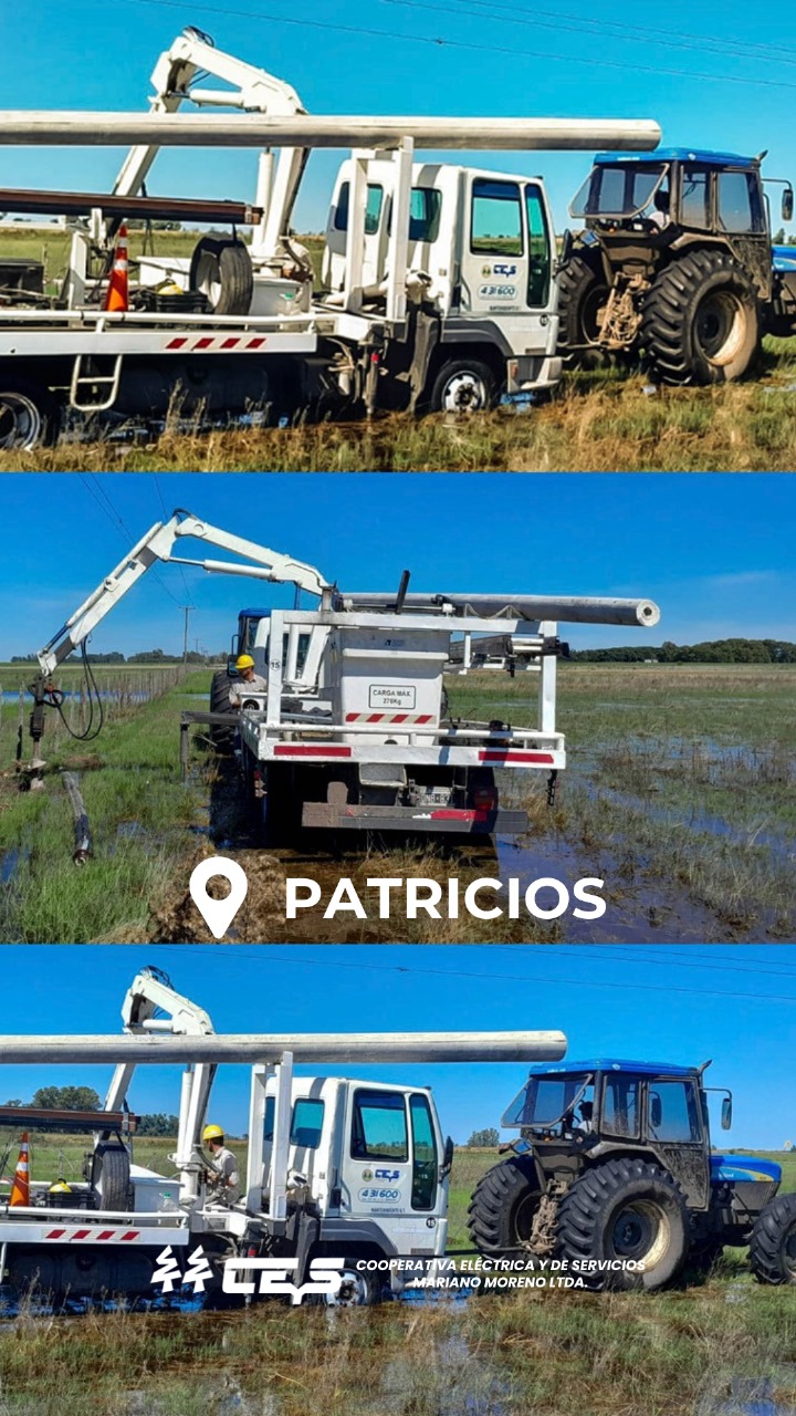 La CEyS restableció el servicio en Patricos de energía eléctrica