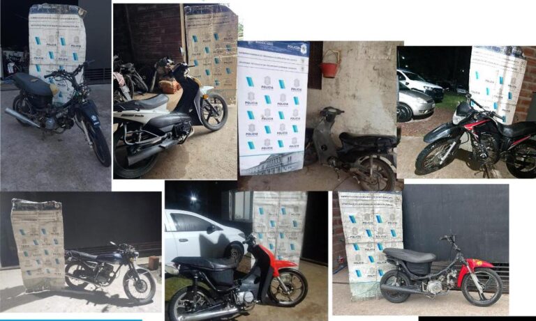 Secuestran 21 motos y detienen a dos hombres en operativos policiales