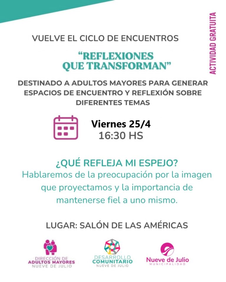 Se inicia el segundo año de la propuesta “Reflexiones que transforman”, ciclo para adultos mayores