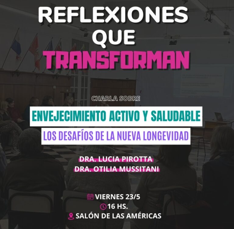 “Reflexiones que transforman”: ciclo para adultos mayores
