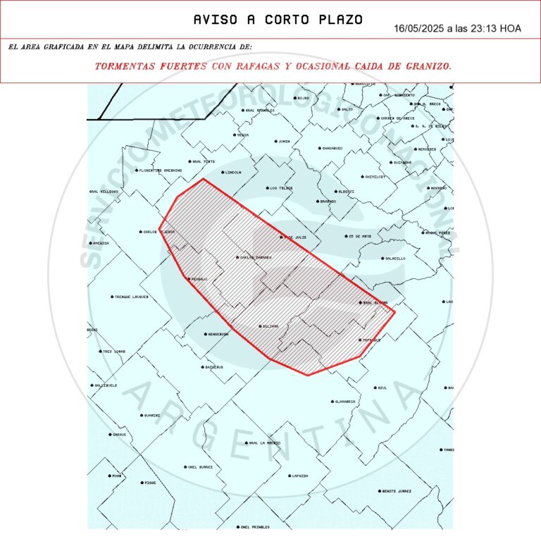 Intensas lluvias y tormentas fuertes siguen afectando el noreste bonaerense: alerta por granizo y ráfagas