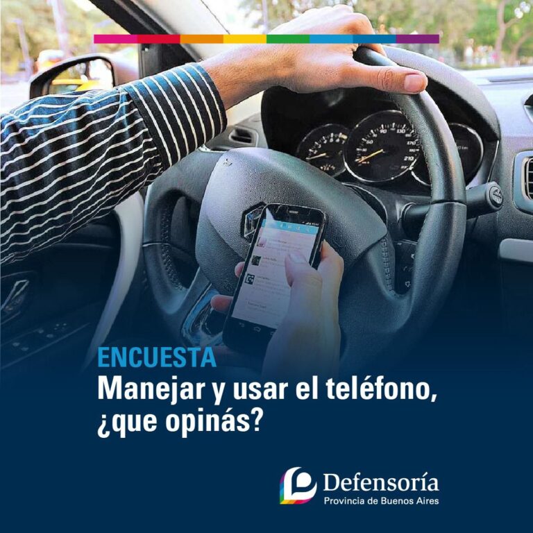 Usar el teléfono y manejar: la Defensoría lanza una encuesta para analizar una práctica cada vez más común y riesgosa