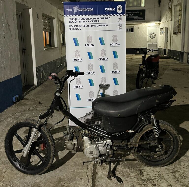 Controles vehiculares en Nueve de Julio y localidades del distrito: secuestran seis ciclomotores