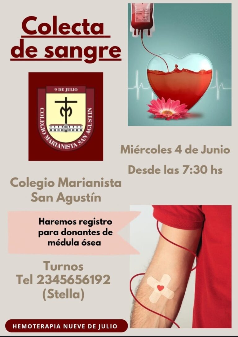 Una oportunidad para salvar vidas: colecta de sangre y registro de donantes de médula ósea en el Colegio Marianista