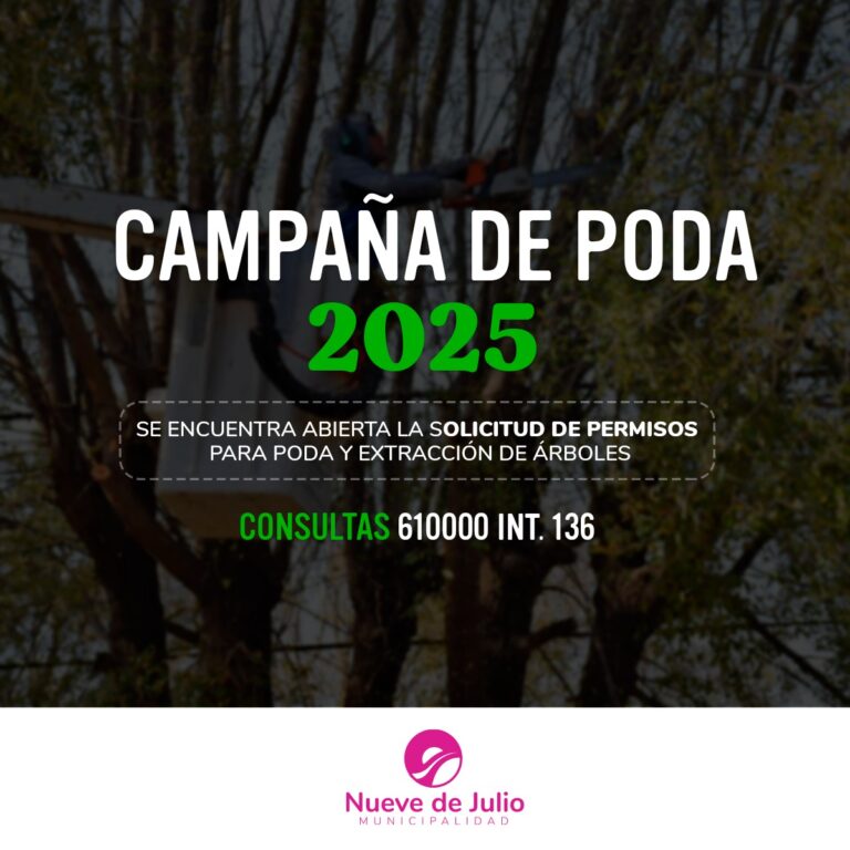 Campaña de Poda: el municipio regula la extracción y poda de árboles y poda de árboles