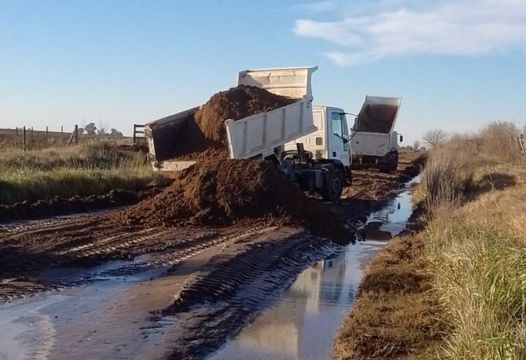 Nuevos trabajos se suman a la reconstrucción de caminos en el distrito de Nueve de Julio