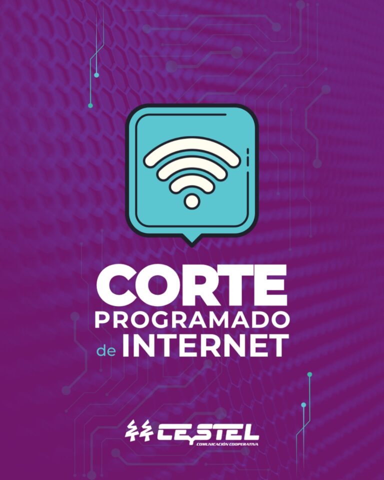 Corte programado de internet afectará una zona de la ciudad este miércoles