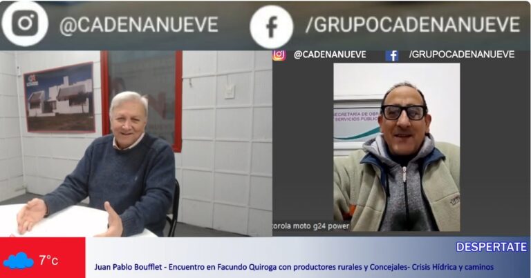 “Estamos trabajando a destajo” les expresó Juan Pablo Boufflet a los productores y concejales en Quiroga por la emergencia hídrica y los caminos rurales