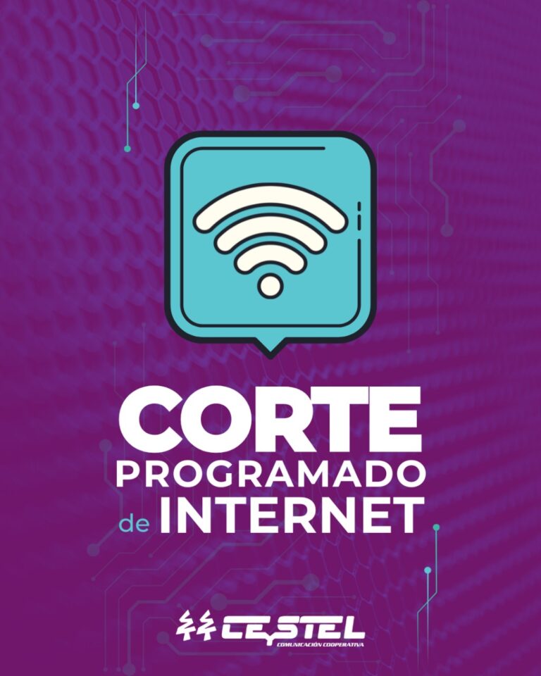 CEySTel: Corte programado de internet por trabajos de ampliación de red