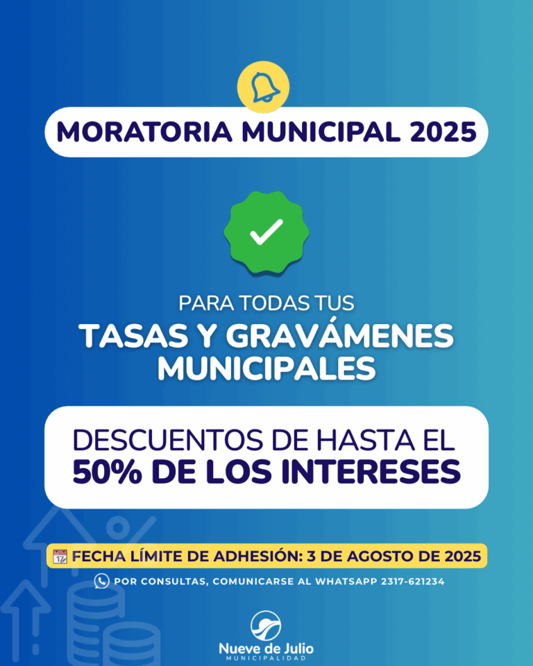 Hasta el 3 de agosto continúa vigente el plan de regularización de deudas municipales