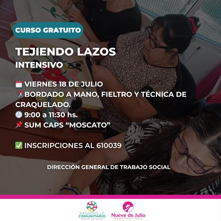 Nuevo taller intensivo para seguir tejiendo vínculos y creatividad