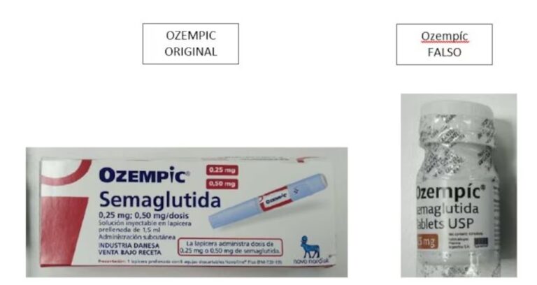 ANMAT prohíbe venta de Ozempíc semaglutida falsificado