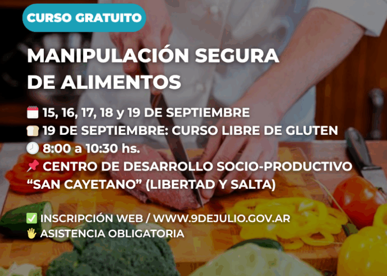 Nuevo curso de manipuladores de alimentos