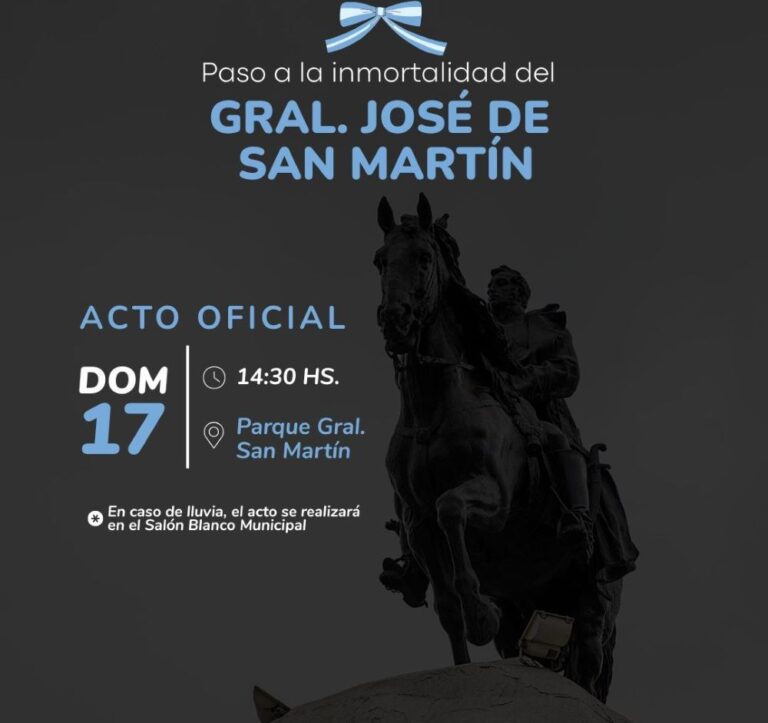 Acto oficial por el 175° aniversario del fallecimiento del Gral José de San Martín