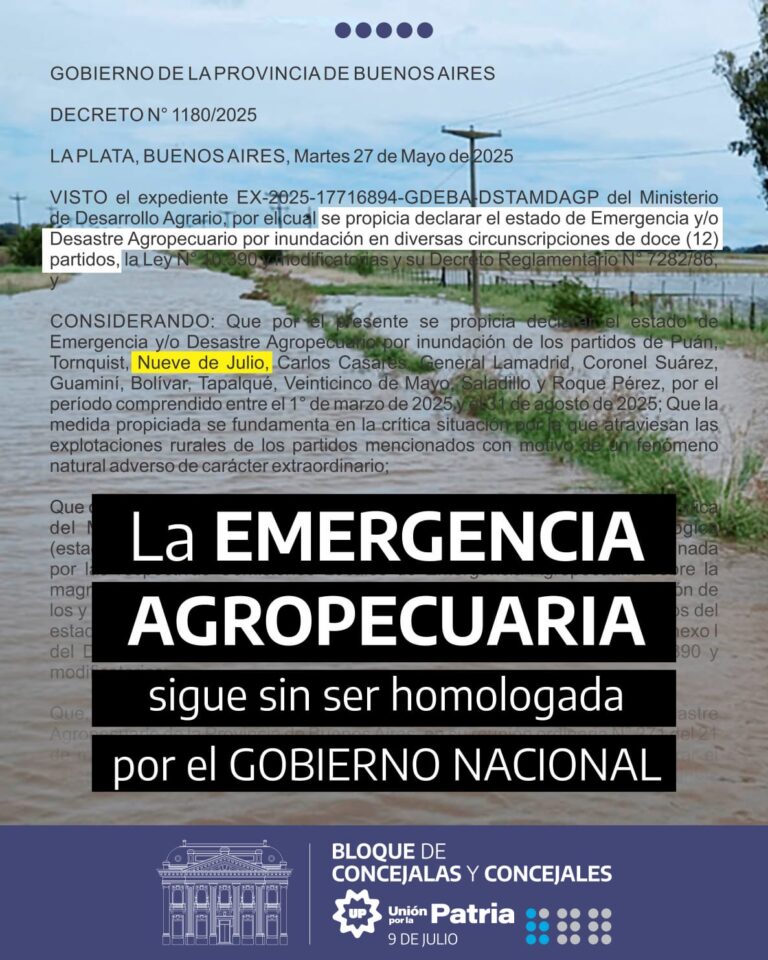 La emergencia agropecuaria sigue sin ser homologada por el Gobierno Nacional