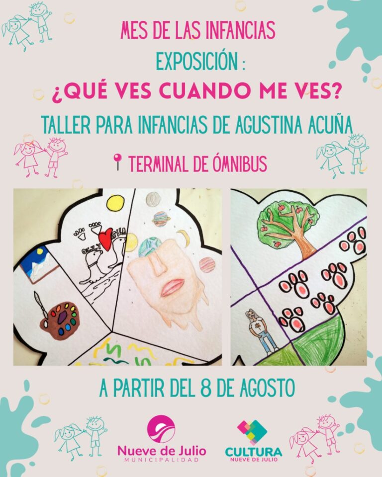 Mes de las Infancias: se inaugura la muestra “¿Qué ves cuando me ves?” en la Terminal de Ómnibus