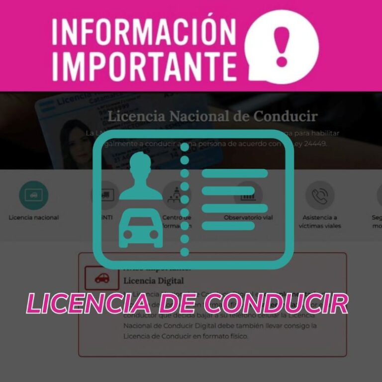 Se recuerda la importancia de actualizar la Licencia de Conducir