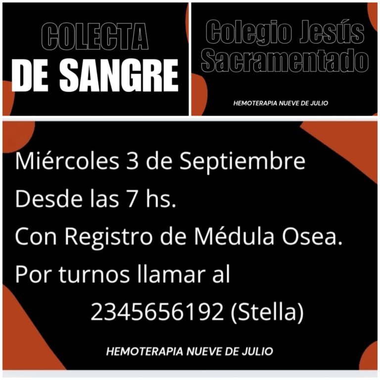 Gran jornada solidaria: Colecta de Sangre y Registro de Médula Ósea