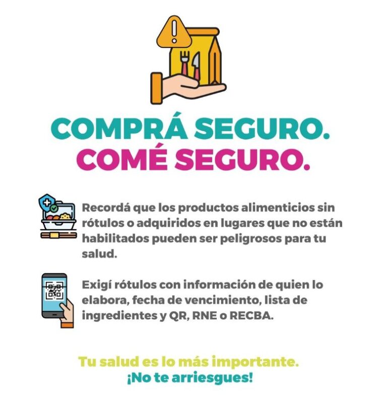 Compra segura de alimentos: cuidá tu salud