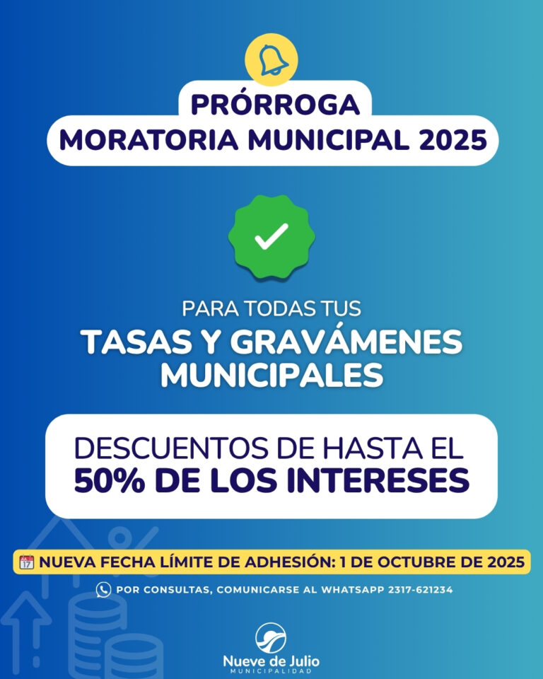 Hasta el 1° de octubre: sigue vigente el Plan de Regularización de Deudas Municipales