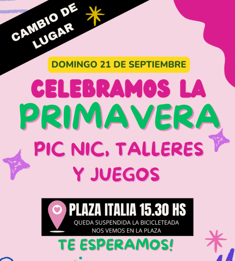 Celebremos la primavera en Plaza Italia