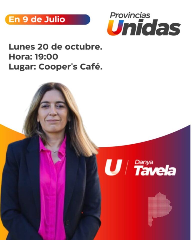 Danya Tavela visita Nueve de Julio en su campaña como candidata a Diputada Nacional por Provincias Unidas